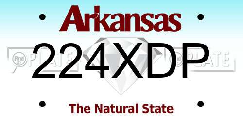 224XDP Arkansas License Plate
