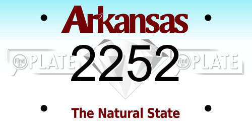 2252 Arkansas License Plate