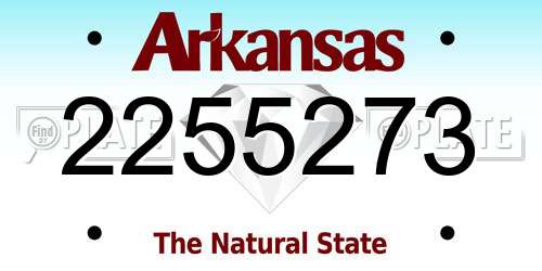 2255273 Arkansas License Plate