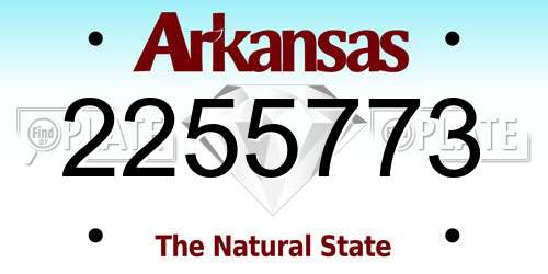 2255773 Arkansas License Plate