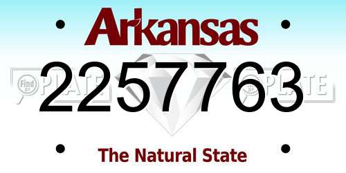 2257763 Arkansas License Plate