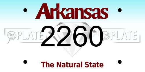 2260 Arkansas License Plate