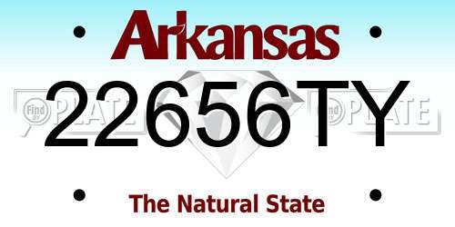 22656TY Arkansas License Plate