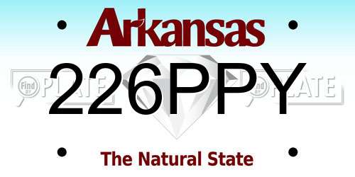 226PPY Arkansas License Plate