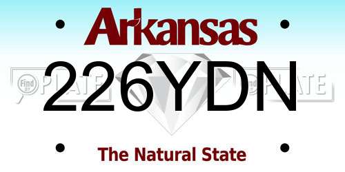 226YDN Arkansas License Plate
