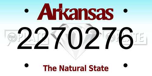 2270276 Arkansas License Plate