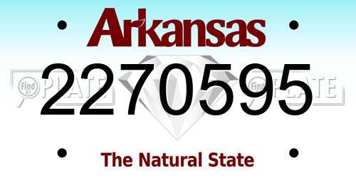 2270595 Arkansas License Plate