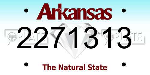 2271313 Arkansas License Plate