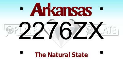 2276ZX Arkansas License Plate