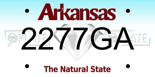 2277GA Arkansas License Plate