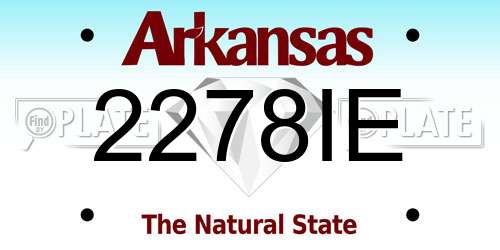 2278IE Arkansas License Plate
