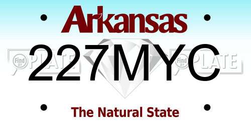 227MYC Arkansas License Plate