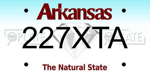 227XTA Arkansas License Plate