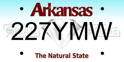 227YMW Arkansas License Plate