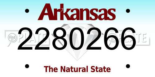 2280266 Arkansas License Plate