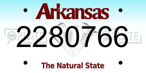 2280766 Arkansas License Plate