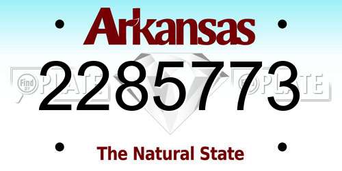 2285773 Arkansas License Plate