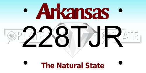 228TJR Arkansas License Plate