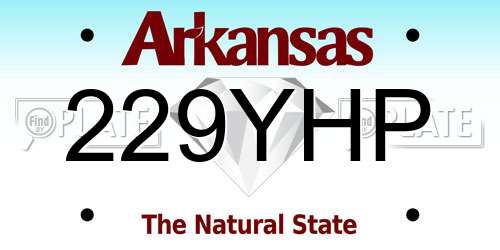 229YHP Arkansas License Plate