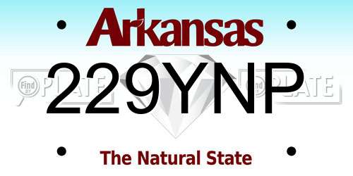 229YNP Arkansas License Plate