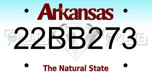 22BB273 Arkansas License Plate