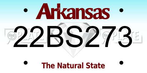 22BS273 Arkansas License Plate
