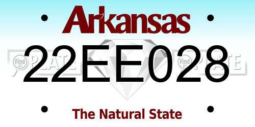 22EE028 Arkansas License Plate