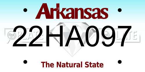 22HA097 Arkansas License Plate