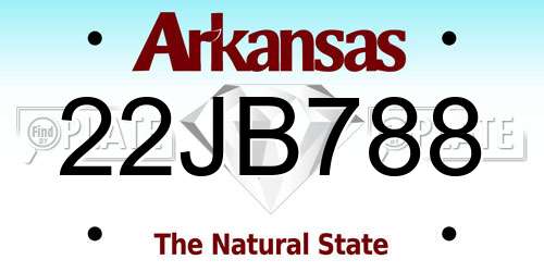 22JB788 Arkansas License Plate