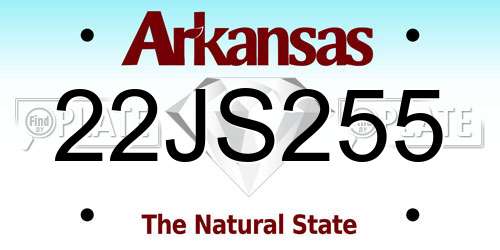 22JS255 Arkansas License Plate