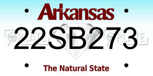 22SB273 Arkansas License Plate