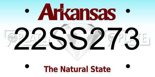 22SS273 Arkansas License Plate