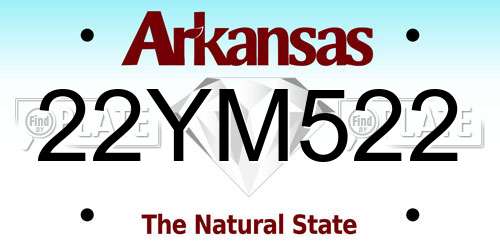22YM522 Arkansas License Plate