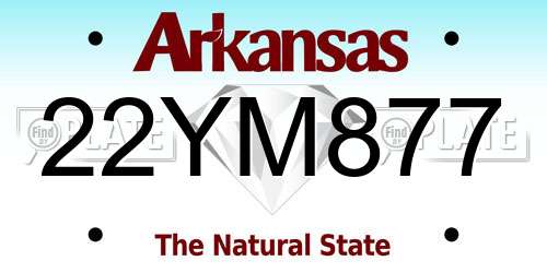 22YM877 Arkansas License Plate