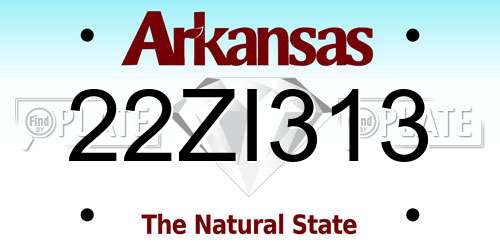 22ZI313 Arkansas License Plate
