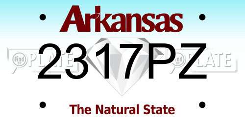 2317PZ Arkansas License Plate