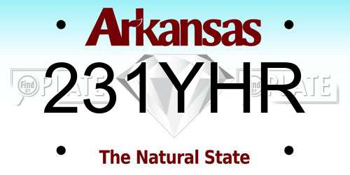 231YHR Arkansas License Plate