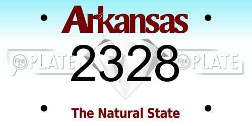 2328 Arkansas License Plate