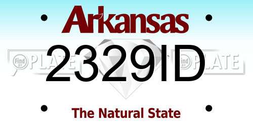 2329ID Arkansas License Plate