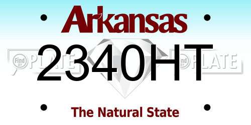 2340HT Arkansas License Plate