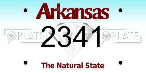 2341 Arkansas License Plate