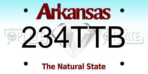 234TTB Arkansas License Plate