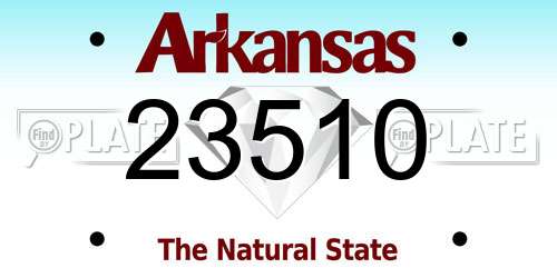 23510 Arkansas License Plate