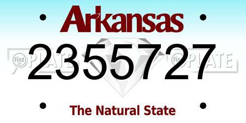 2355727 Arkansas License Plate
