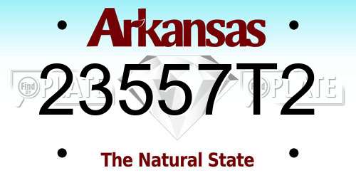 23557T2 Arkansas License Plate