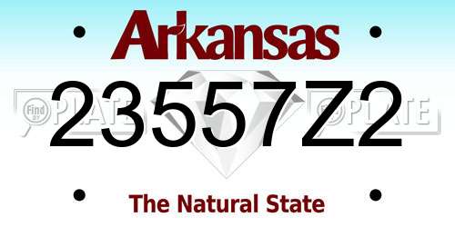 23557Z2 Arkansas License Plate