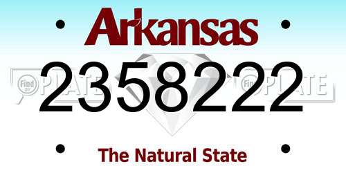 2358222 Arkansas License Plate
