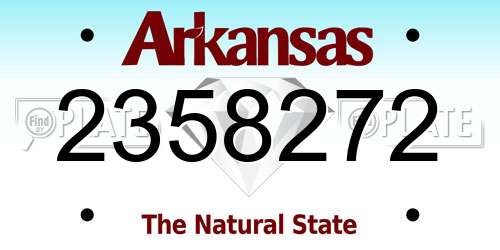 2358272 Arkansas License Plate