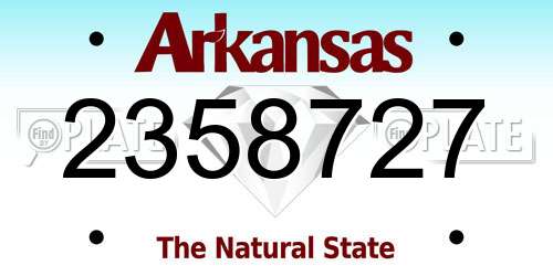 2358727 Arkansas License Plate
