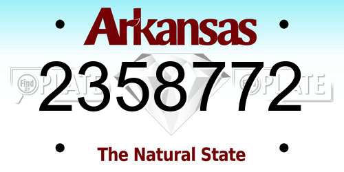 2358772 Arkansas License Plate